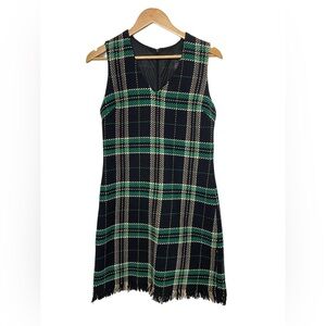 Women’s Nathalie Chaize Sleeveless V-Neck Plaid Dress